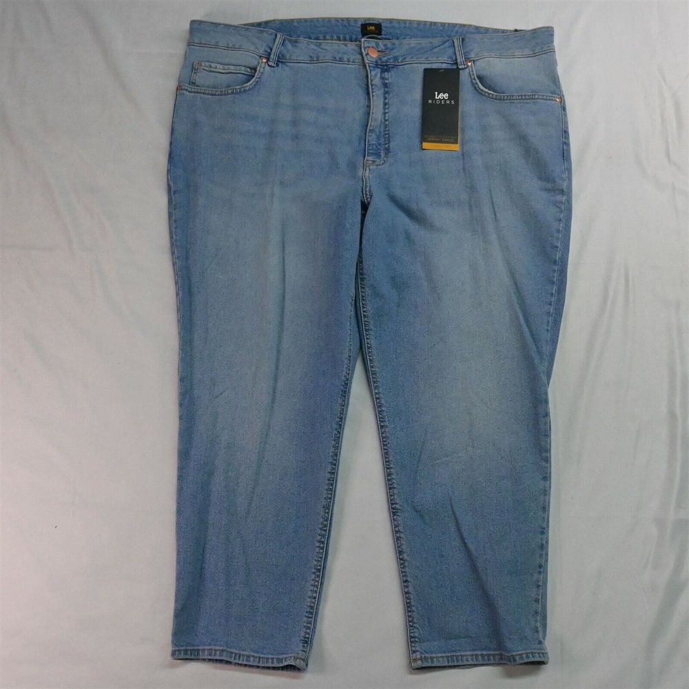 NEW Lee Riders 26W Slim Ankle Light Wash‎ Stretch Denim Jeans